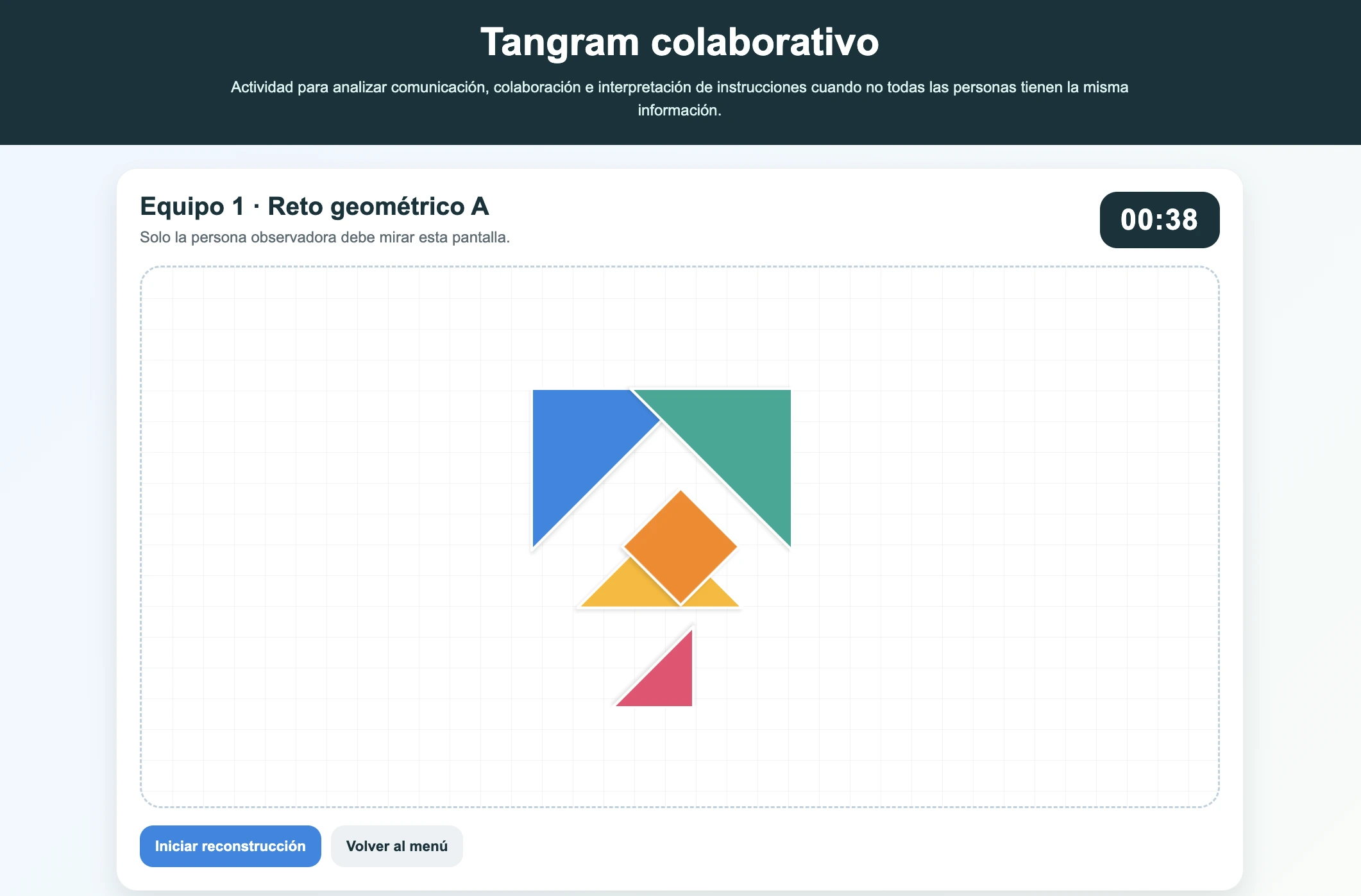 Vista previa del Tangram colaborativo